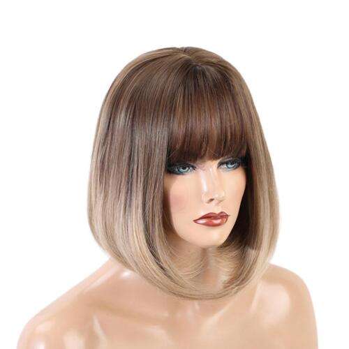 Natural Heat Resistant Middle Part Bob Wig for Daily, Party, Costume, and Prom