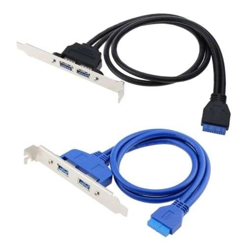 20 Pin PCI Baffle Line Extension Cable for Motherboard Chassis USB Connections