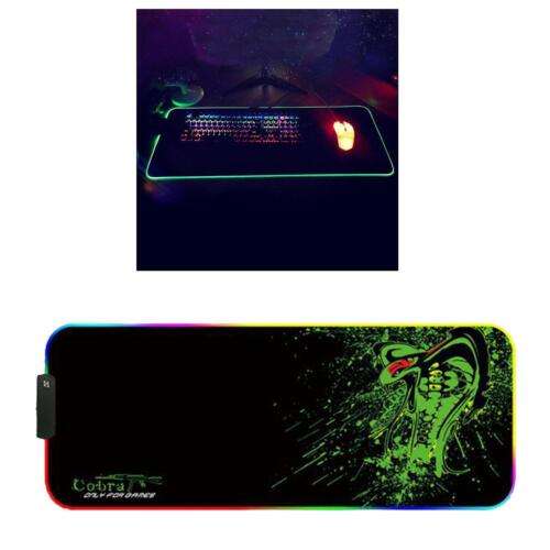 Oversized RGB Gaming Mouse Pad with Anti-Slip Base for Enhanced Gaming Experience
