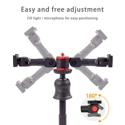 Universal Extension Bar with Dual Cold Shoe Mounts: Perfect for Video Lights, Microphones, and More
