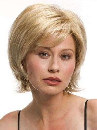 Chic Short Bob Flip Blonde Mix Synthetic Hair Wig for Women - Natural Fashion Daily Look