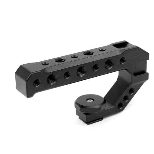 Universal DSLR Camera Rig Top Handle with Three Cold Shoe Adapters for Mounting Accessories