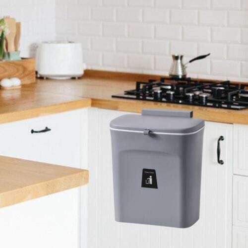 Space-Saving Wall Mounted Trash Can with Sliding Lid for Under Sink Organization
