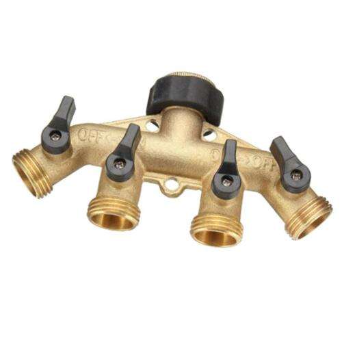 Heavy Duty Solid Brass Garden Hose Connector for Watering Plants & Washing Cars