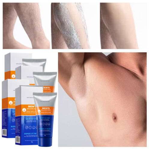 Gentle Hair Removal Cream for Men - Smooth & Long Lasting Results (60g)