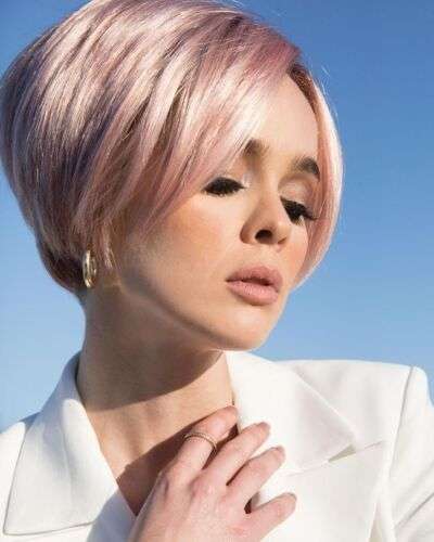 Short Pink Pixie Cut Straight Synthetic Heat Resistant Wig for Fashionable Women