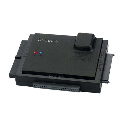 IDE to USB 2.0 Adapter Converter with 12V/2A Power for Hard Drive Connection and Data Transfer
