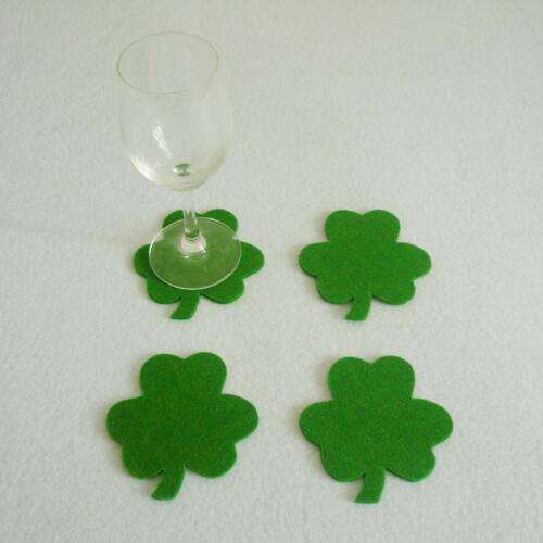 Elegant Green Coasters for Table and Pot Protection, Set of 4