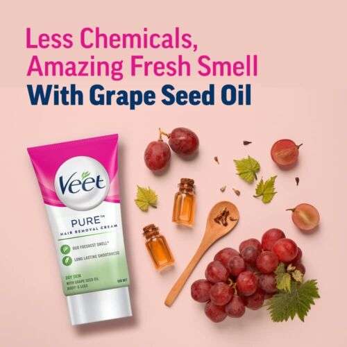 Veet Hair Removal Cream for Dry Skin:  Gentle and Effective for Smooth, Silky Legs and Underarms.