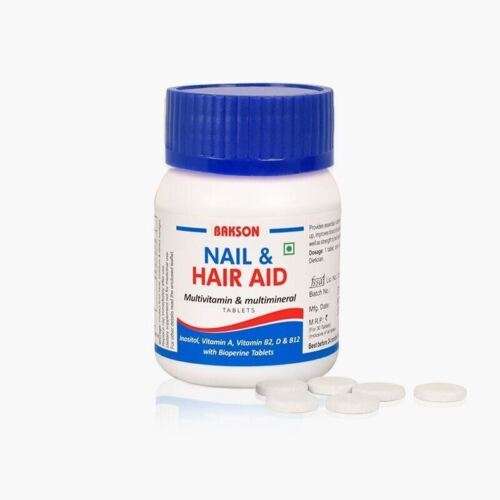 Bakson Homeopathy Hair & Nail Tablets: Tone & Strengthen Hair and Nails (30 Tablets)