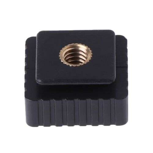 Hot Shoe Mount Adapter for Studio Light Stands - Converts to 1/4" Screw for Secure Attachment