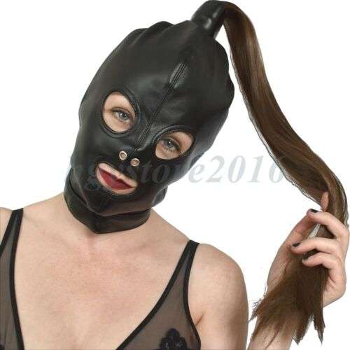 Cosplay Head Restraint Harness Mask Wigs Headgear Chest Belt Collar Costume