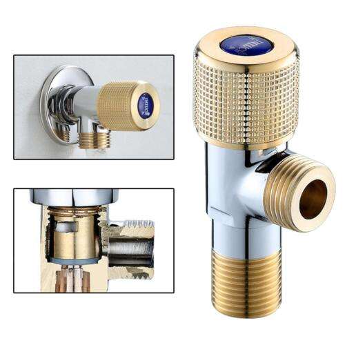 Elegant Blue Pure Copper Core Angle Bathroom Fixtures for Modern Style