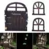 Enchanting Fairy Door & Window Garden Sculpture for Magical Yard Art and Elf Homes