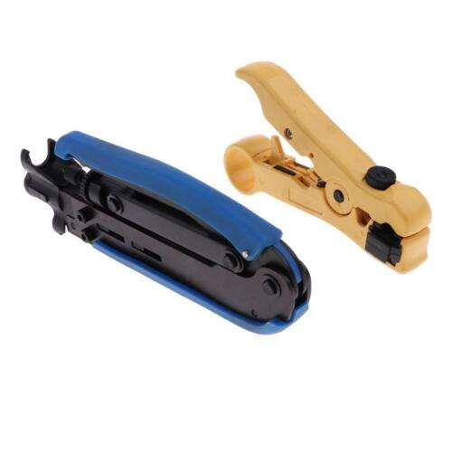 Universal Compression Tool for Coax RG6, RG59, & RG11 Cable F-Connector Installation
