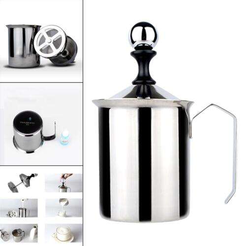 Professional 500ml Manual Milk Frother for Creamy Latte, Cappuccino & Hot Chocolate