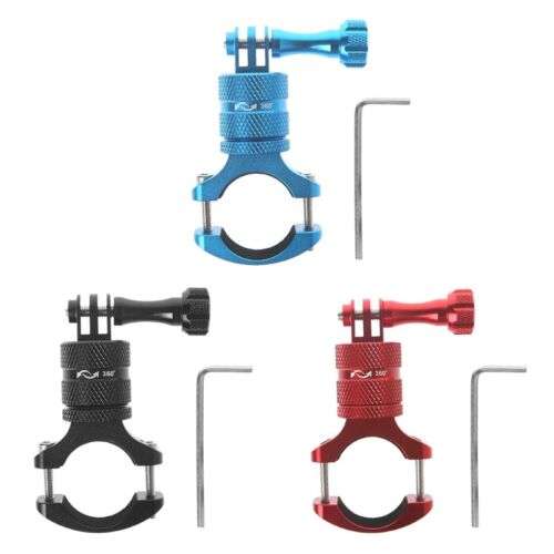 360° Motorcycle Handlebar Stand Camera Clamp Mount Holder for Secure Action Shots