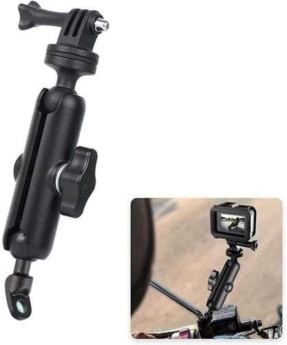 360° Motorcycle Handlebar & Rearview Mirror Mount for GoPro Action Cameras