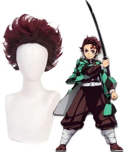 Akaza Demon Slayer Cosplay Wig with Cap for Party & Costume