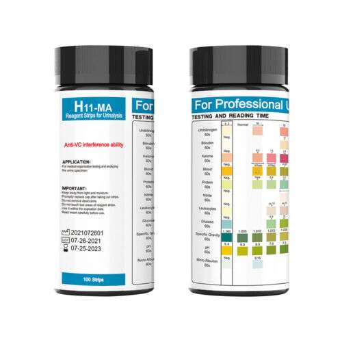 Accurate Home Urinalysis: 100 Strips for 11 Key Parameters Urine Health Testing