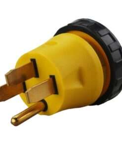 Heavy-Duty 50 Amp Nema 14-50P Male Plug to Nema 14-50R Female Adapter for RV, Generator, and Electric Vehicle Charging.