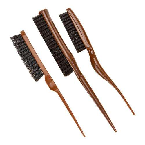 3 Piece Hair Styling Comb Set: Pointed Tail Combs for Braiding, Combing, and Styling Girls' Hair.