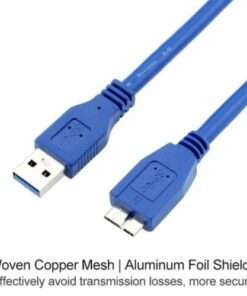 Alternative view of High-Speed USB 3.0 A to Micro B Cable for Mobile Hard Drives - 30cm/100cm Length Options