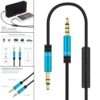 3.5mm Male AUX Cable Headphone & Microphone Splitter for BlueTooth Devices