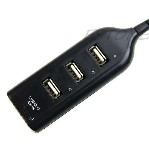 4-Port USB 2.0 Hub Splitter Cable Extender for Desktop, Notebook, PC & Laptops