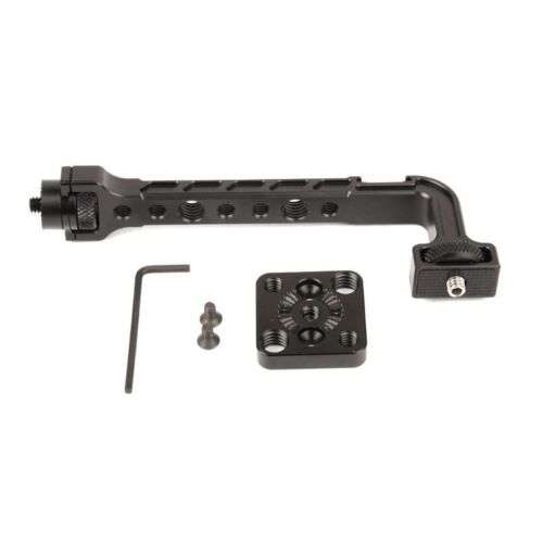 Professional Camera Stabilizer Bracket Holder with 1/4" & 3/8" Screw Mounts for Secure Equipment Attachment