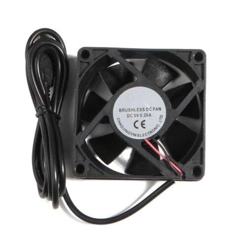 5V USB Cooler Fan for PC CPU Heatsink Exhaust, 70x70mm Silent Cooling