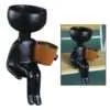 Black Resin Meat Succulent Planter - Modern Flower Pot Vase for Home Decor