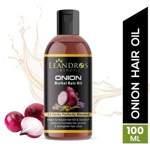 Onion Hair Growth Oil with 17 Herbs - 100ml Natural Remedy for Stronger, Thicker Hair