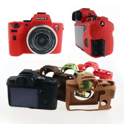 Soft Silicone Camera Case for Sony A7 II A7II A7R - Protective Rubber Body Cover