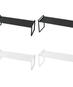 Nonslip Cabinet Shelf Organizer for Bathroom, Home Office, Cups, Pots, and Plates.