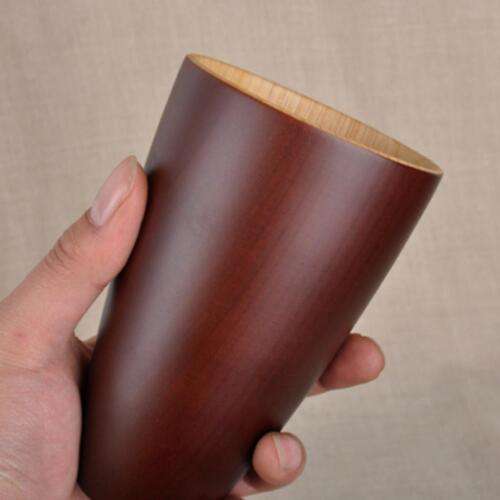 Eco-Friendly Natural Wooden Cup Tumbler for Tea, Coffee, and Water