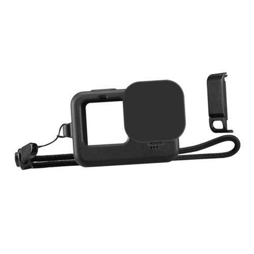 Protective Silicone Case with Lanyard for GoPro HERO9 Black - Soft Grip & Secure Carry