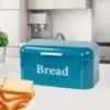 Blue Metal Desktop Organizer Box for Jewelry, Pens, and More