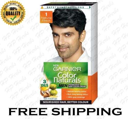Garnier Color Naturals Men's Permanent Hair Color Cream - Natural Black for a Naturally Handsome Look