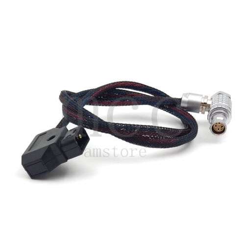 40" Braided Right Angle 6Pin D-Tap Cable for Powering RED Epic Scarlet from DJI Ronin