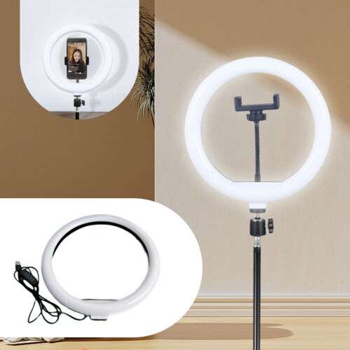 13 Inch Fill Lamp with Phone Holder LED Ring Light for Live Streaming, Video Calls & Makeup.