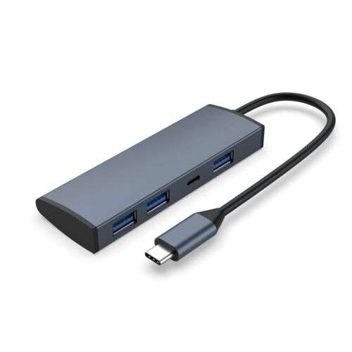 4-in-1 USB-C Hub Docking Station: Expand Your Laptop's Connectivity with USB 3.0 and More