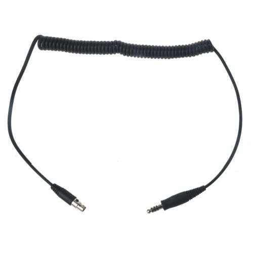 U174 Coiled Mini XLR5 to Plug Adapter Cable for Headphones & Audio Devices