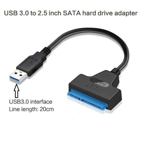 USB 3.0/2.0/Type C to 2.5 Inch SATA HDD/SSD Adapter Cable for Easy Data Transfer.
