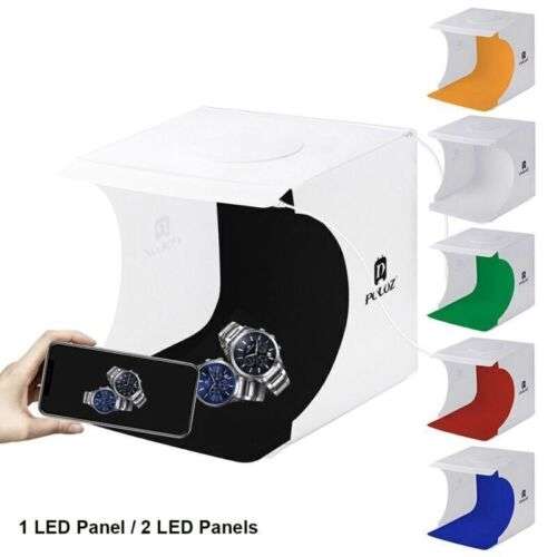 Studio 5V Tent 23cm Mini Folding USB 2 LED Panels for Professional Jewelry Photography