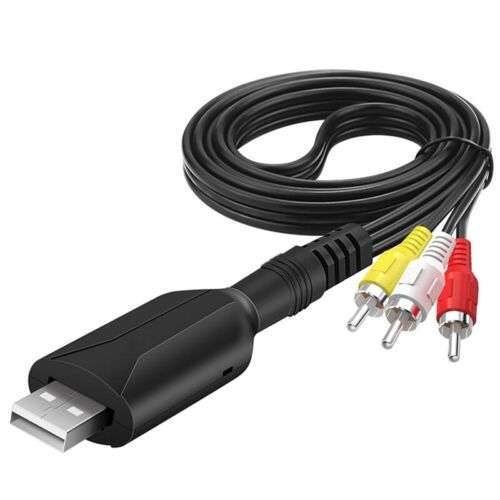 USB to 3 RCA Audio Video Cable for Connecting Computers to TVs and Monitors