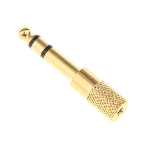 Audio Adapter: 6.35mm Male Plug to 3.5mm Female Stereo Headphone Jack for Devices and Headphones