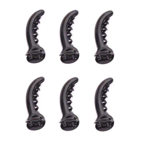 6 Pack Black Plastic Banana Clips for Secure & Stylish Hair Styling