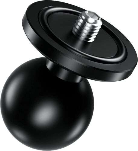 Aluminum Alloy 1" Ball Adapter with 1/4"-20 Stud for Action Camera Mounts and Accessories