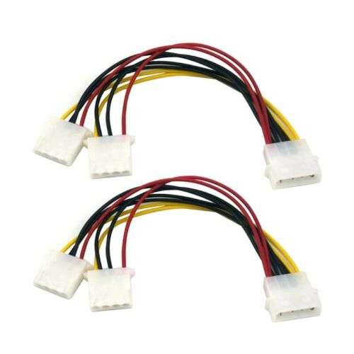 Dual 4-Pin Y-Splitter IDE Extension Adapter for Easy Hard Drive Connections